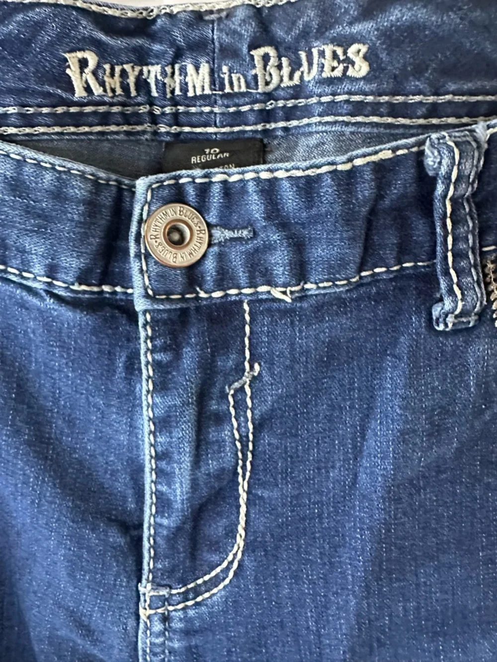 Rhythm & Blues Women's Boot Cut Jeans - Dark Blue - Picture 11 of 11